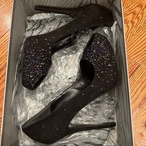 Alexander McQueen embellished Peep toe heel